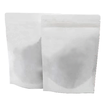 Kraft Paper (White) Zipper Standing Pouch